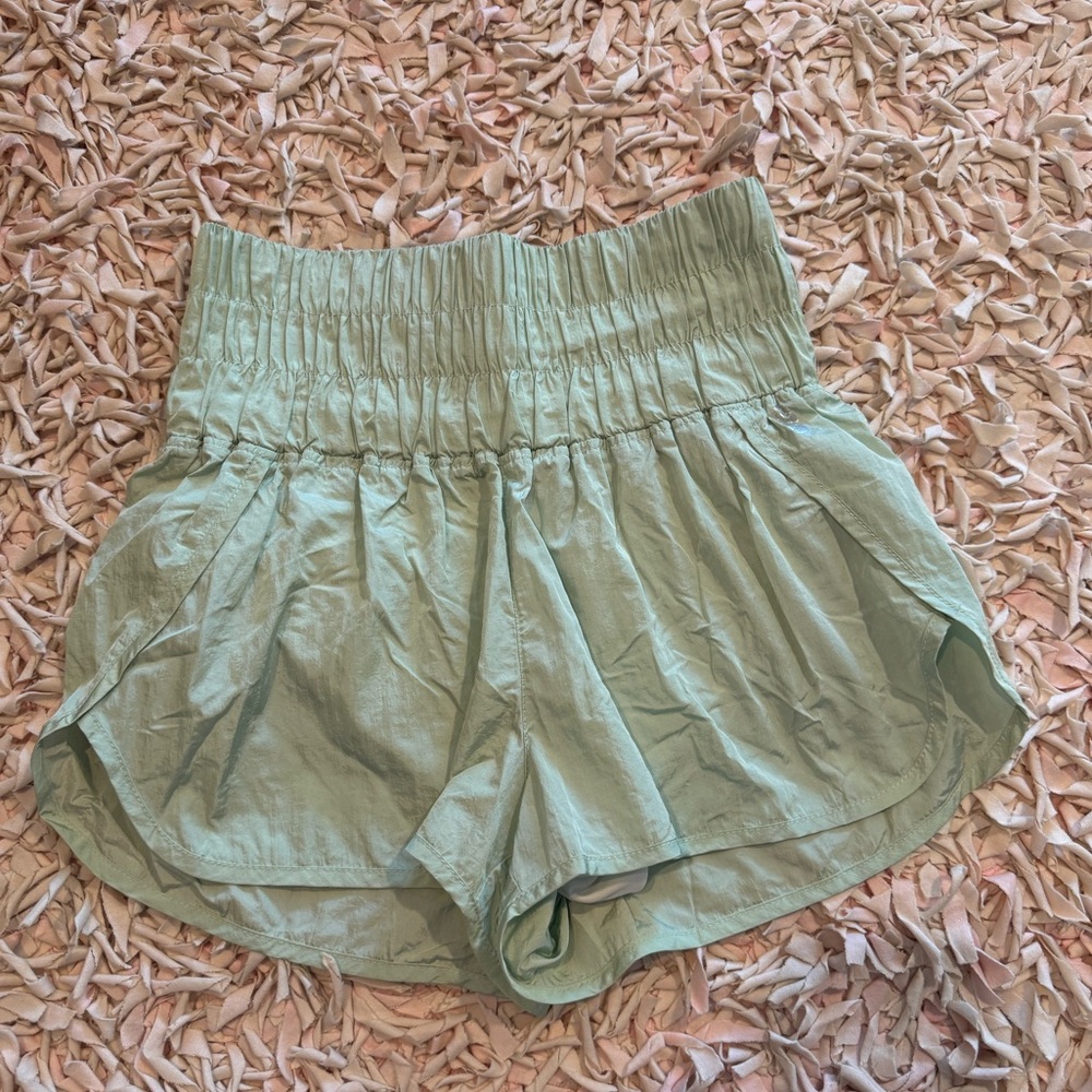 Free People Movement The Way Home Shorts in Mint Green
